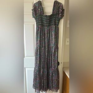 Buddy Love Smocked Puff Sleeve Maxi Dress